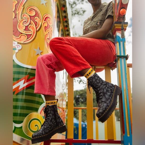 Martens Jadon Leopard Print Platform Boots